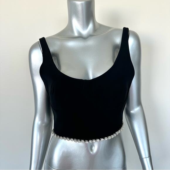David Koma crop evening top established with Swarovski crystals size 12 NWT!!! - Picture 1 of 9